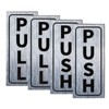 PATIKIL Push Pull Door Sign, 2 Set 2"x5" PVC Self-Adhesive
