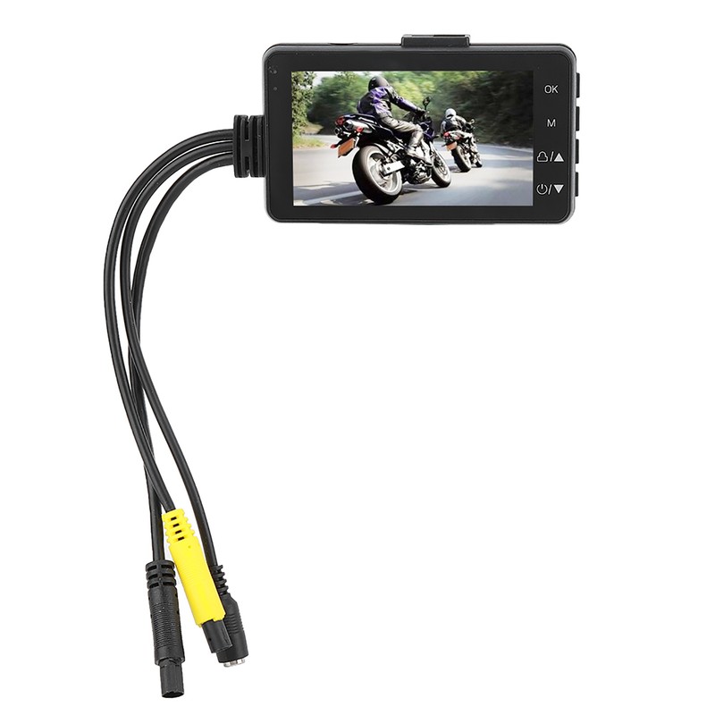 720P 3 Inch LCD Screen Dual Camera for Motorcycles Data