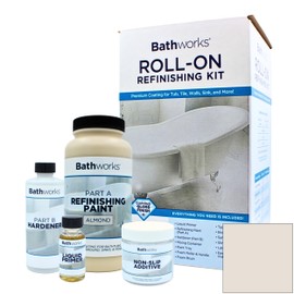 Bathworks Premium Bathtub & Tile Refinishing Kit 22oz. w/Non-Slip Protection (Almond)