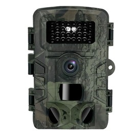 4K 32MP Trail Camera, Game Camera with Night Vision, 0.2s Trigger Time Motion Activated, IP66 Hunting Camera with 34pcs No Glow Infrared LED 2''LCD for Wildlife Monitoring
