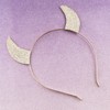 Lux Accessories Gold Tone Faux Rhinestone Devil Horn Costume Cat