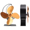 Wood Stove Fan 4 Blades Fireplace Fan Heat Powered Fast