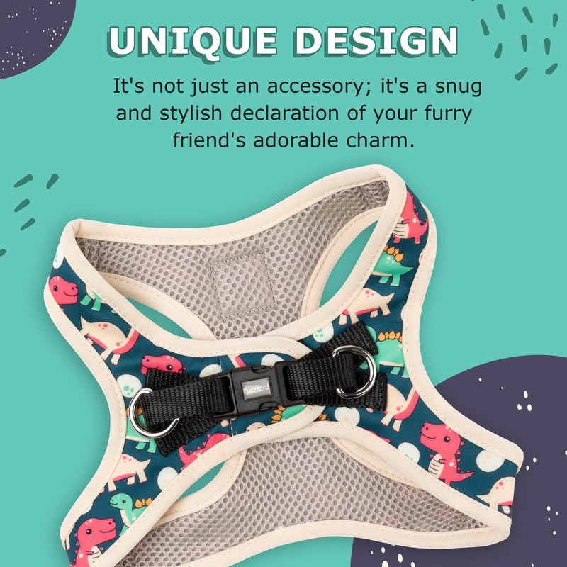 FuzzYard Dinosaur Land Step in Dog Harness | Size XXS