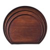 Adosio Wooden Serving Tray Half Moon Shaped Food Bread Platter