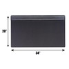 Dacasso Black Leather 34" X 20" Top-Rail Desk Pad