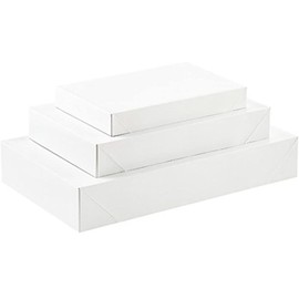 10 Pack White Gift Wrap Boxes with Lids - Assorted Multi-pack By ALL DAY GIFTS