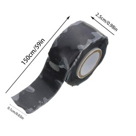 Black Self-Fusing Silicone Repair Tape, Waterproof Pipe Sealing Tape, Insulating Silicone Grip Tape, Rubber Hose Repair Tape, Stretch-Resistant Leak Stop Tape for Cars, Pipes, Hoses (1 Inch X 5 Ft)