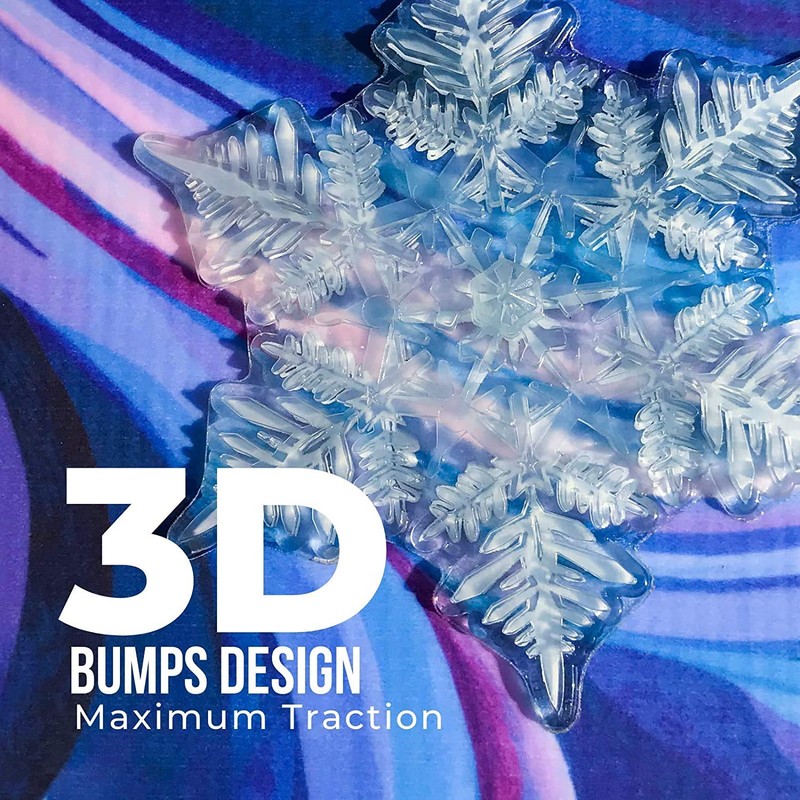 devembr Snowboard Stomp Pad, 3D Clear Snowflake Snowboarding Stomp Pads,