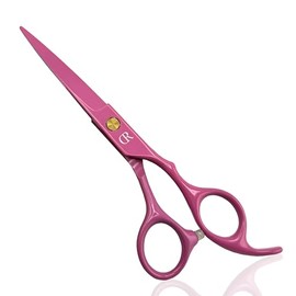 Tijeras profesionales de corte de pelo, tijeras de corte de pelo de peluquería, cuchillas afiladas, herramienta de corte de pelo para mujeres, niñas y niños, acero inoxidable 440c, color rosa, 6.5