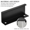 FOCCTS 10pcs 80mm/3.15" Black Curve Edge Pull Handles Concealed Cabinet