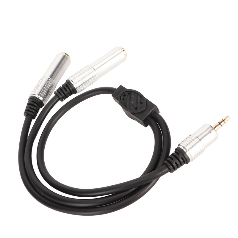 3.5mm to Dual 6.35mm Cable Male to Dual Female Plug