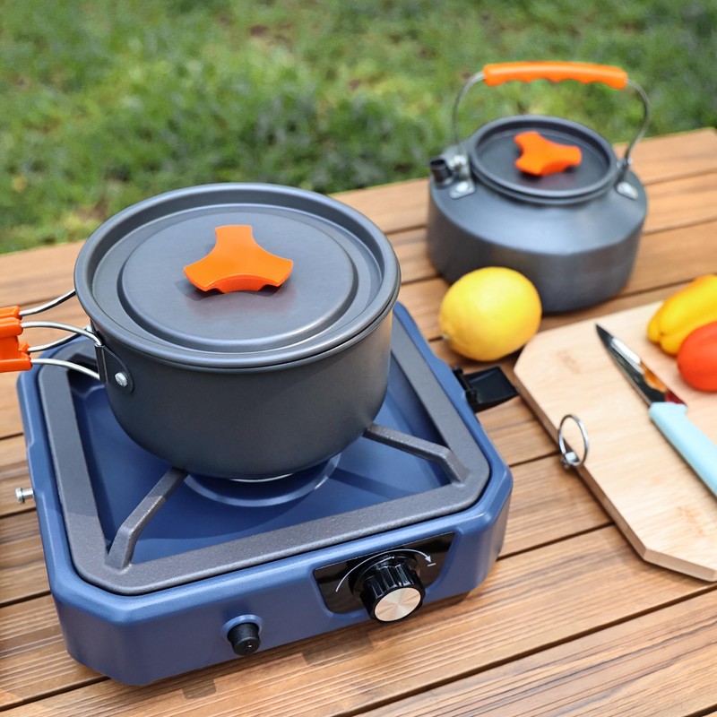 Upgraded Separate Ignition Needle WINKIZA Camping Stove with Cutting Board,