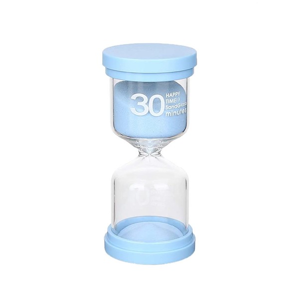 Sand Timer, Hourglass 30 Minutes Blue Sand Timer for Kids Game Kitchen Cooking Bath Decor Timer for Home Office Classroom Blue