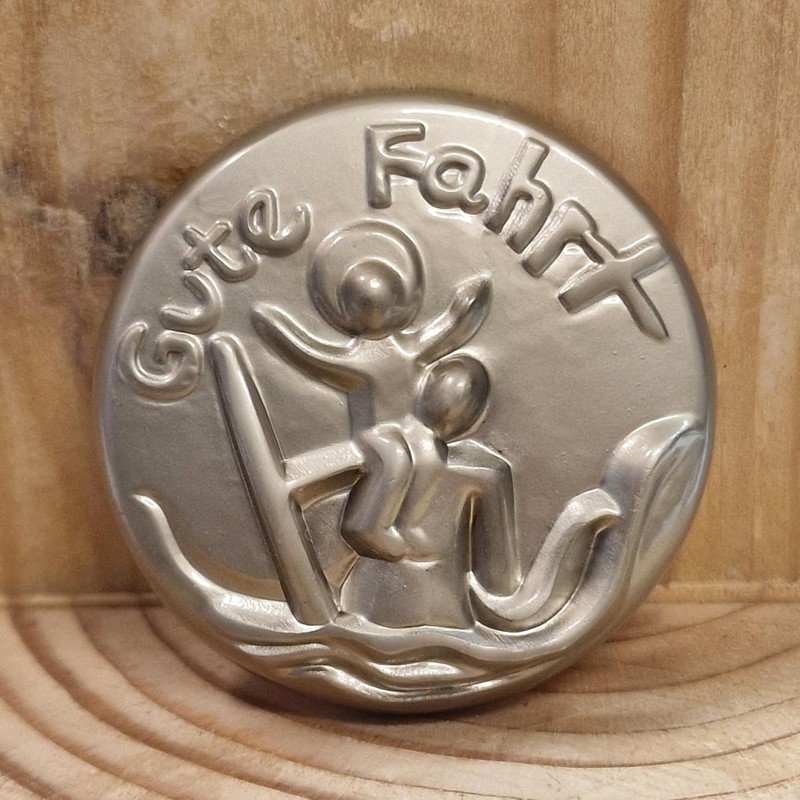 Herzmensch Christopher Car Plaque 3.5 cm Metal Silver for Drivers