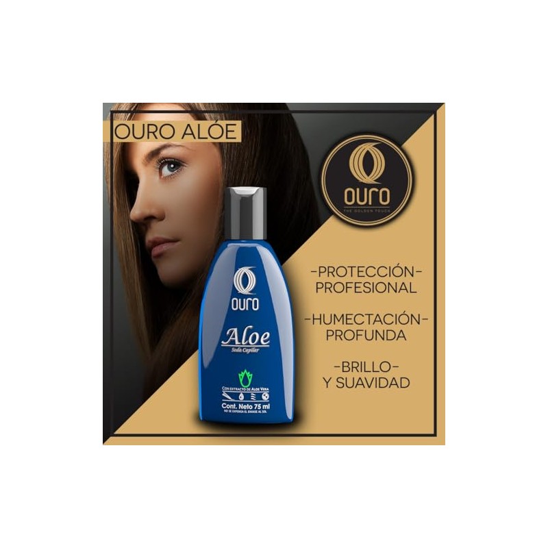 Ouro Seda Capilar de Aloe Libre de Aceites Minerales 75
