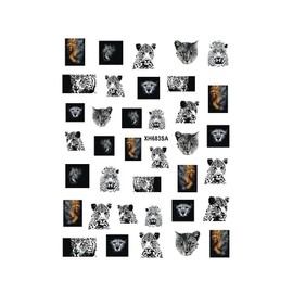 Generic Tiger Lion Print Tiger Scratch Claw Scars Nail Decal Stickers Xh683Sa Nail Wraps Art Stickers Manicure Supplies for Women for Home Nails Full Long Lasting Easy Apply and Remove