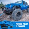 Kinetic Recovery Rope7/8 x 20ft(26000lbs),Nylon Double Braided Recovery Tow Rope,Heavy-Duty