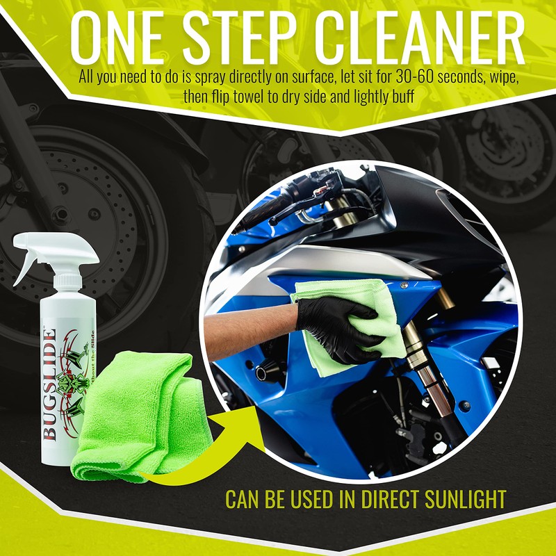 BugSlide 16 Oz Shop Kit Cleaner and Polisher with Microfiber