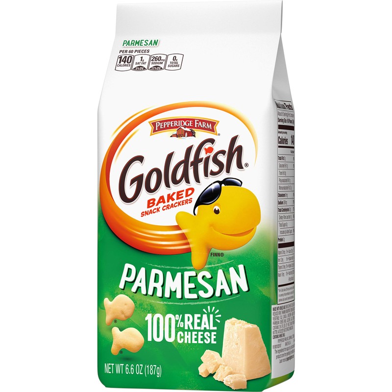 Pepperidge Farm Goldfish Parmesan Crackers, 6.6 oz. Bag (Pack of