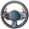 Hand Sewn Black Perforated Leather Interior Car Steering Wheel Cover,