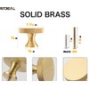 RZDEAL 1.18 Inch Round Gold Knobs for Dresser Knurled Drawer