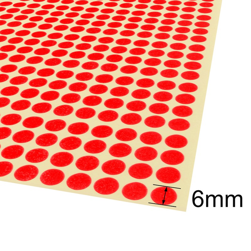 Adheso Pack of 12 Multicolour Sheets - 6mm 1/4 Inch