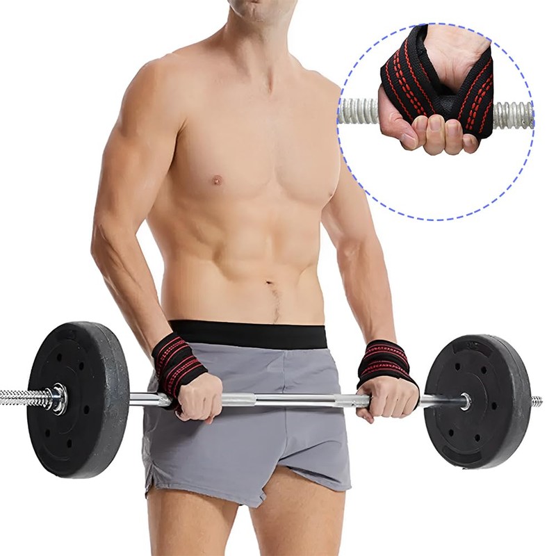 Deadlift Straps Figure 8 Loop Weight Lifting Strap Prevent Grip