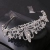 Moonight Wedding Crown for the Bride, Rhinestone Princess Tiara for