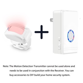 Wireless Motion Sensor Door Chime, NineLeaf Entrance Motion Detector, Entry Doorbell for Home Doorway, Business,Retail Welcome Bell, Cannot be Used Alone (Only 1 Sensor)