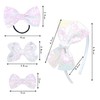 Sequin Grosgrain Bow Hair Accessories Gift Set – 6-Piece Sparkling