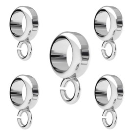 DIY925 Spacer Carrier Diameter 4 mm 925 Silver Pendant Charms Connectors for Bracelets and Necklaces 3 mm to 4 mm Pack of 5, 925 sterling silver, stamped and nickel-free