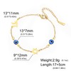 PDOUSELF Stainless Steel Evil Eye Bracelets for Women Trendy Adjustable,