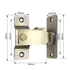 90 Degree Right Angle Door Latch Bending Latch Buckle Bolt, Stainless Steel Cabinet Door Wardrobe Hasp Latch Lock,90°Buckle Hook Lock Bolt,Bronze