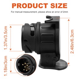 Trailer adapter, 13 to 7 pin, adapter for cars and 12 V waterproof adapter trailer 13 to 7 for trailer hitch, adapter for cars, cars and trucks