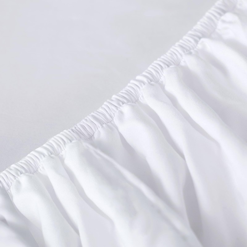 MIKI WELL King Size Fitted Sheet Deep - White Bottom