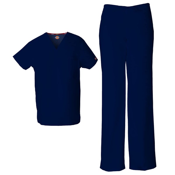 Dickies Scrub Set for Men & Women 3 Pockets, V-Neck