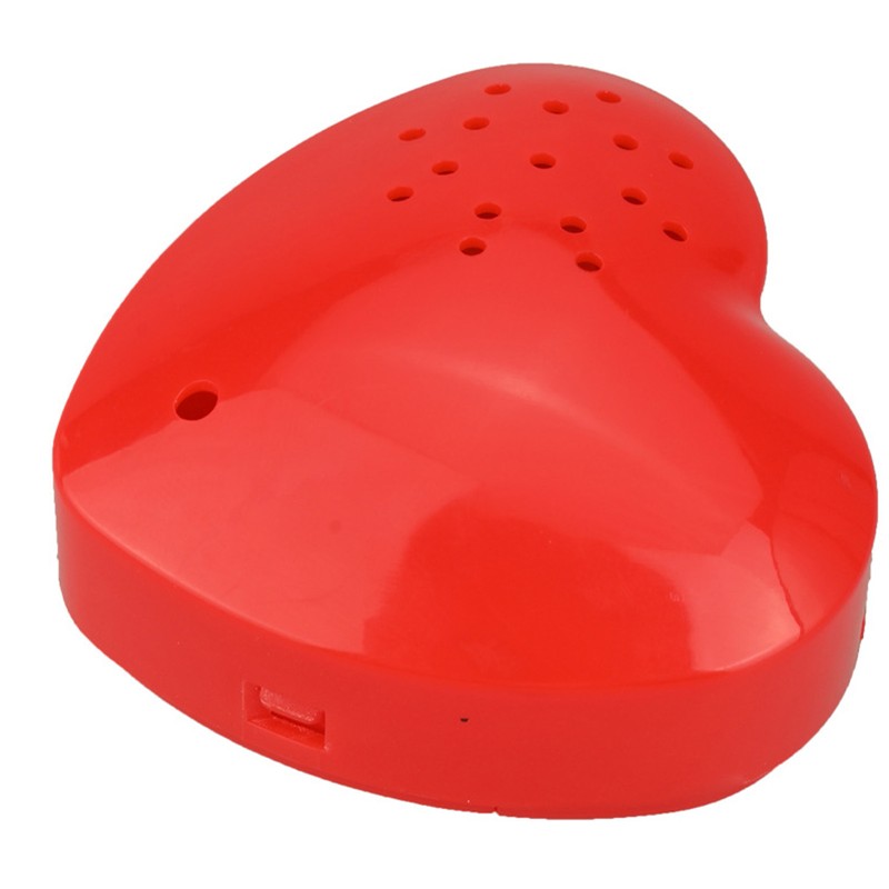 Heart Shaped Voice Recorder Exquisite Portable 30 Seconds Push Button
