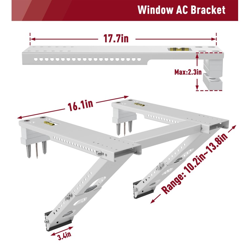 LEOPO Air Conditioner Support Bracket,Fits Single & Double-Hung Windows,Heavy Duty