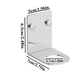 BiJun Soap Bottle Dispenser Holder Wall Mounted, Hand Pump Bottles Dispenser Stand Hanging Rack Shampoo Standing Shelf Storage Holder Bracket for Bathroom Kitchen (Silver 2 Pack)