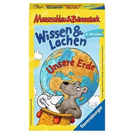 Ravensburger 23289 - Knowledge, Laughter - Our Earth, Mouse and Bear Strong for Children, Children's Game for 2-4 Players, Quiz from 6 Years