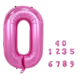 Number Balloons, 40 Inch 0-9 Number Balloons, Birthday Balloons, Numbers, Pure Color, Aluminum Balloons, Birthday Balloons, Large Decorations, Balloons, Party Supplies, Weddings, Anniversaries (Number