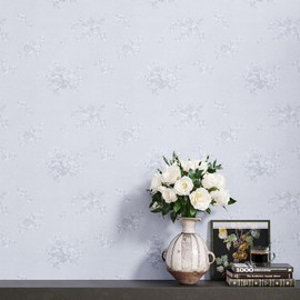 VaryPaper White Silk Embossed Wallpaper Textured Floral Contact Paper for Cabinets Waterproof Self Adhesive Vinyl Wall Paper Removable White Peel and Stick Wallpaper for Bedroom Nursery 15.7''x78.7''