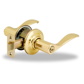Yale YH Collection Norwood Lever in Polished Brass - Privacy