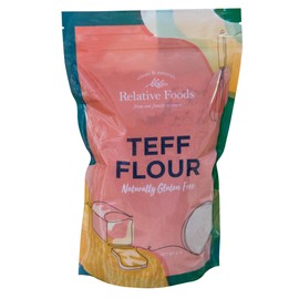 Relative Foods Teff Flour Ivory Brown – 2 lb | Naturally Gluten Free, Non-GMO, Vegan | USA Grown | Premium Ancient Grain Flour for Baking and Cooking