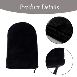 Yingjie 2 Pieces Tanning Mitt,Tan Mitt,Soft and Comfortable Fake Tan Mitts,Black Reusable Double-Sided Tanning mitt,for Glove Fake tan mitt for Sunbathing,Bath,Apply Sunscreen and Body Lotion.