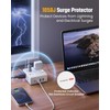 SUPERDANNY Surge Protector Power Bar with 6 Ft Extension Cord