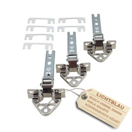 Lichtblau Fridge Door Hinge Set of 3 268698, 00268698, 268699, 00268699 I Suitable for Bosch and Siemens I Miele Set of 3 5554870, Küppersbusch 432467 Hinge Set for Fridge Door