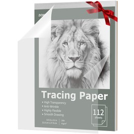 Tracing Paper 8.5" x 11", 112 Sheets Transparent Vellum Paper for Tracing Pads, Christmas Birthday Gifts for Adults Teens, 25lb/41gsm Translucent Tracing Paper for Sketching, Drawing, Overlays