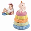KOESMG Baby Stapeln Nesting Spielzeug, Soft Squeeze Building Circle mit