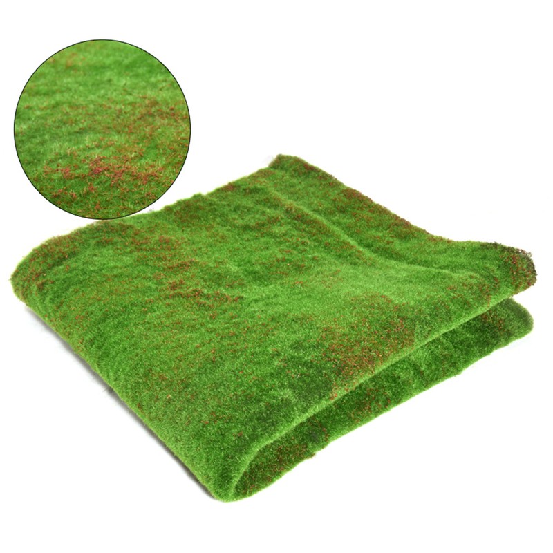 Artificial Moss Grass Carpet Realistic Artificial Green Lawn Straw Mat